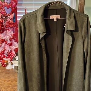 So soft olive Green XL trench w pockets